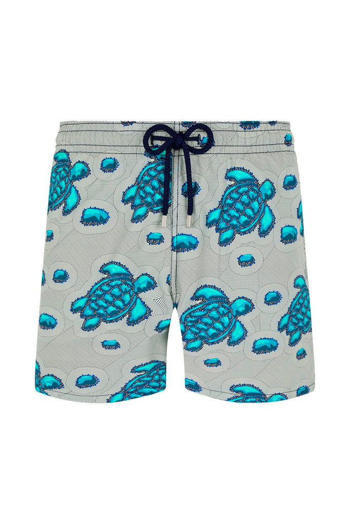 Dark Blue Geo Turtle Classic Swim Shorts